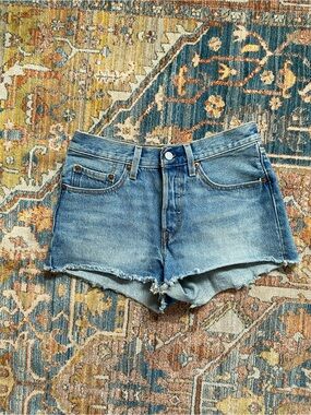 Levi's Light Blue Denim Cutoff Shorts